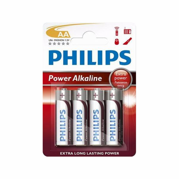 Philips baterie AA PowerLife, alkalická - 4ks