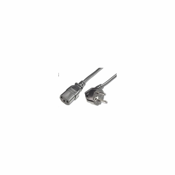 PREMIUMCORD Kabel napájecí 230V/10A, zahnutá vidlice,  2m