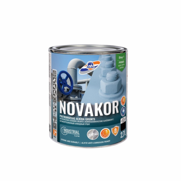 Základní nátěr Antikor Novakor, matný, černý 2,7l