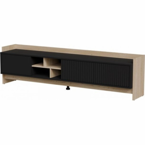 Cama RTV PORTO 3D skříňka 190x38x50 dub/černá
