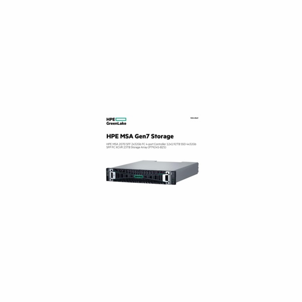 HPE MSA 2070 SFF 2x32Gb FC 4-port Controller 12x1.92TB SS...