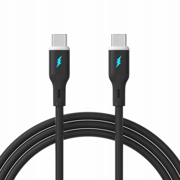 Akyga Kabel USB-C / USB-C 1m AK-USB-67 60W, Black Silicone