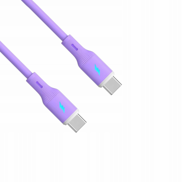 Akyga Kabel USB-C / USB-C 1m AK-USB-70 60W, Purple Silicone