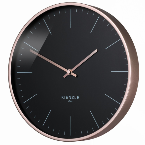 KIENZLE DCF Funk-Wanduhr rose gold / schwarz, 25 cm