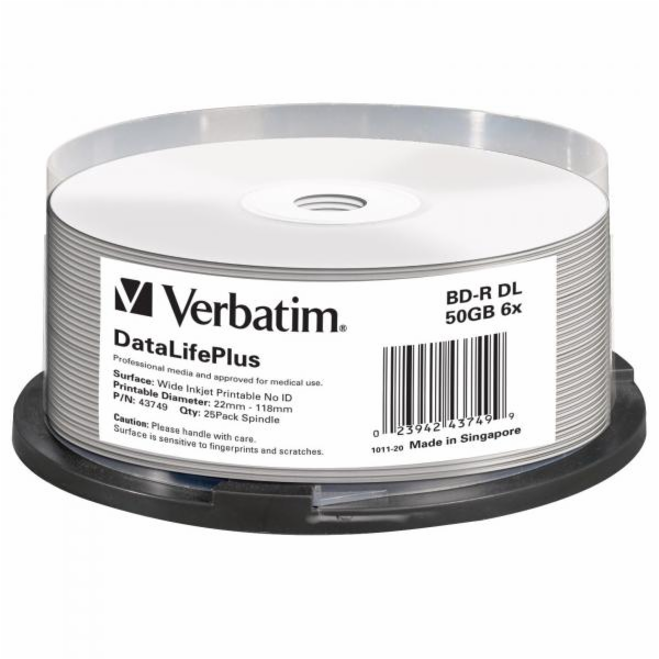 Verbatim Blu-ray BD-R DL 50GB 6x WIDE Profesional Printab...