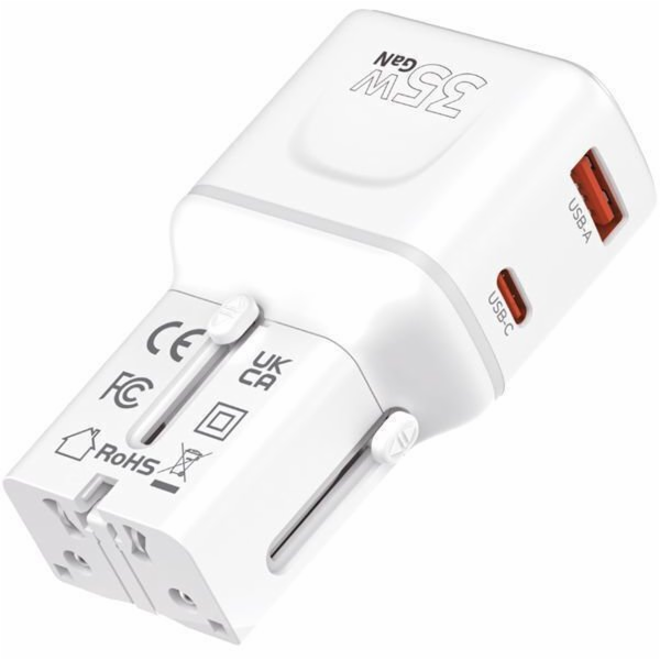 Mobile Origin Cestovní adaptér 35W, EU/US/UK/AU PW25, bílý