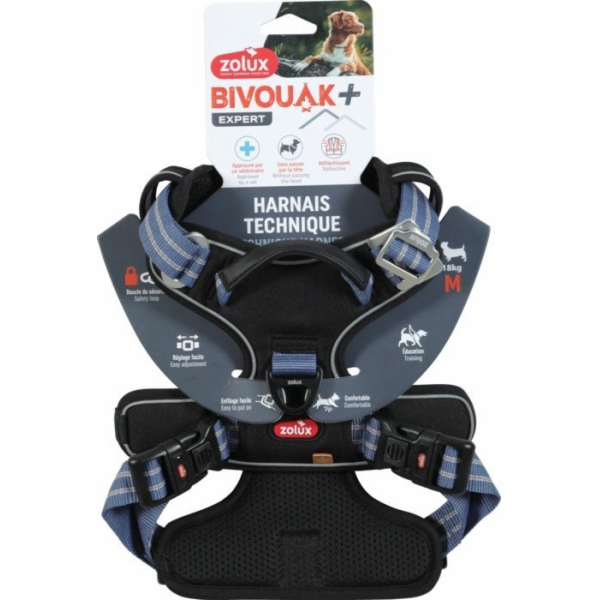Zolux Postroj pro psy BIVOUAK M modrý