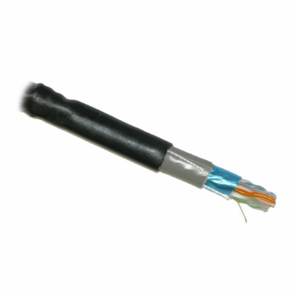 PLANET kabel FTP, drát, 4pár, Cat6, PE+PVC venkovní dvoup...