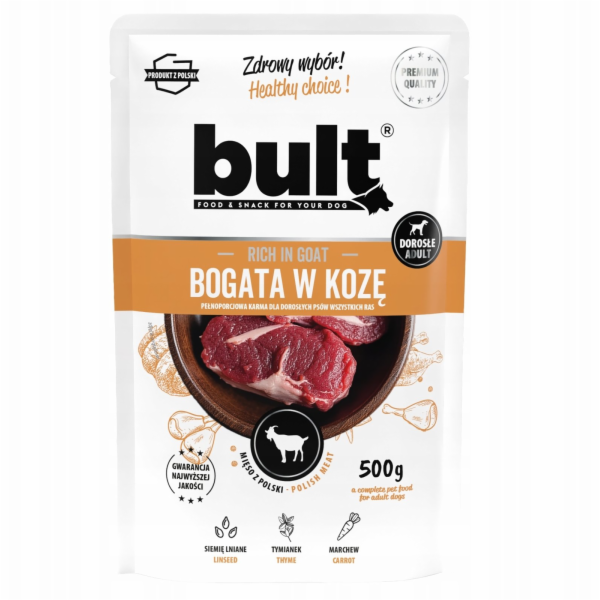 BULT Rich in goat - vlhké krmivo pro psy - 500g