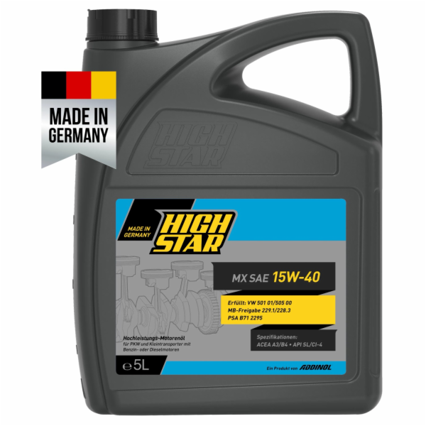Motorový olej High Star MX SAE 15W-40 5L