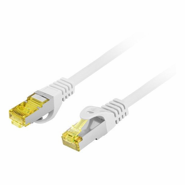 Lanberg Patchcord cat.6a s/ftp lszh cu 1,5m bílý, fluke s...
