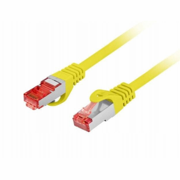 Lanberg Patchcord cat.6 s/ftp lszh cu 1m žlutý, schválený...