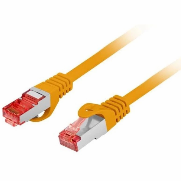Lanberg Patchcord cat.6 s/ftp lszh cu 15m oranžový, schvá...