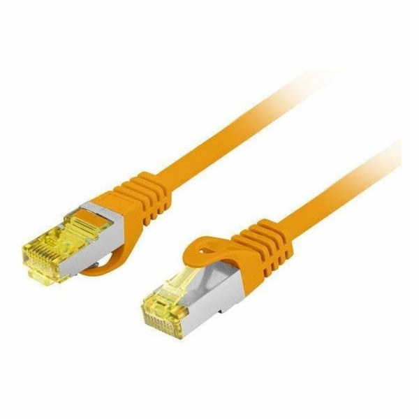 Lanberg Patchcord cat.6a s/ftp lszh cu 1,5m oranžový, Flu...