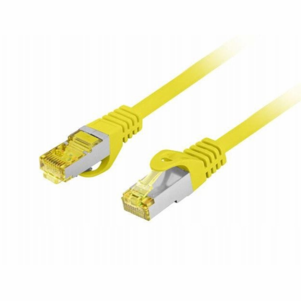 Lanberg Patchcord cat.6a s/ftp lszh cu 10m žlutý, schvále...