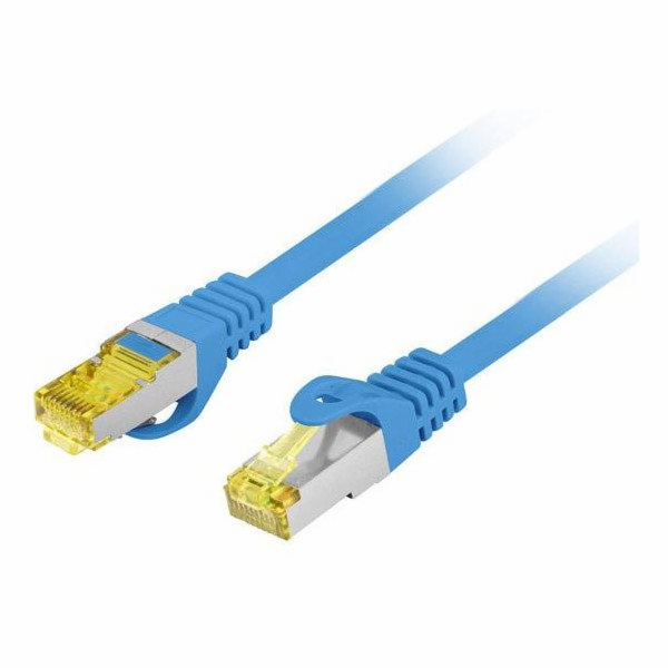 Lanberg Patchcord cat.6a s/ftp lszh cu 15m modrý, schvále...