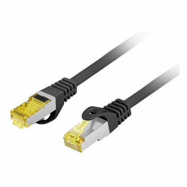 Lanberg Patchcord cat.6a s/ftp lszh cu 10m černý, schvále...
