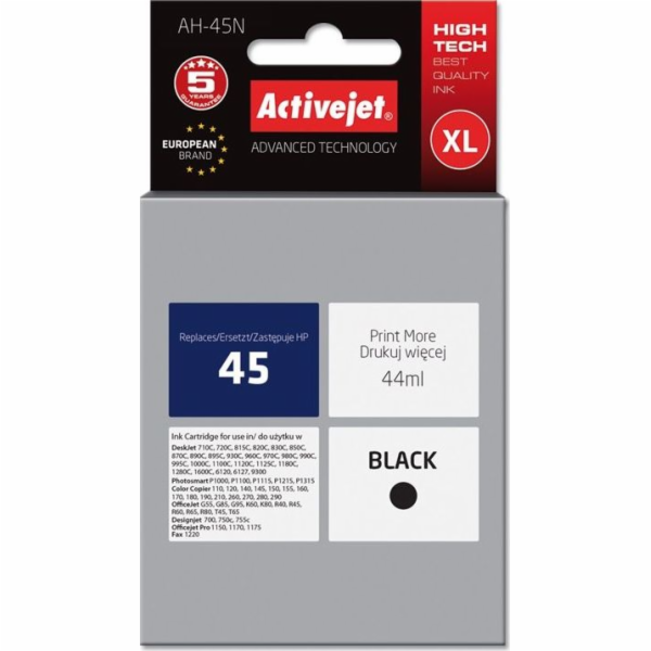 Activejet Inkoust AH-45N (náhradní inkoust HP 45 51645A; ...