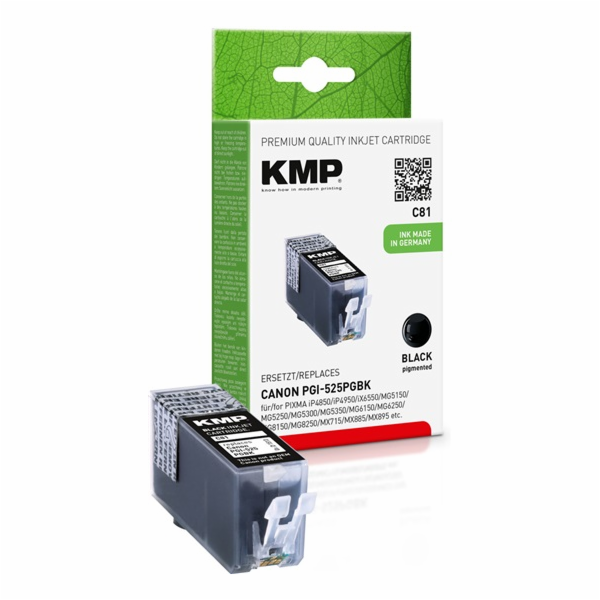 KMP C81 cartridge cerna kompatibilni s PGI-525 PGBK