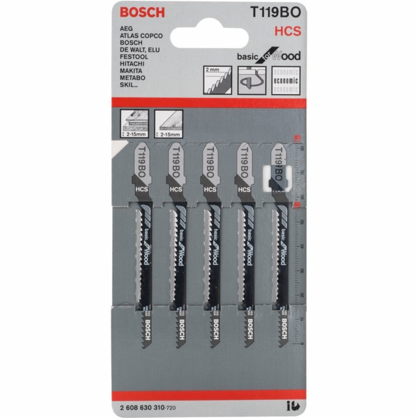 Pilový list do přímočaré pily Bosch T 119 BO Basic for Wo...