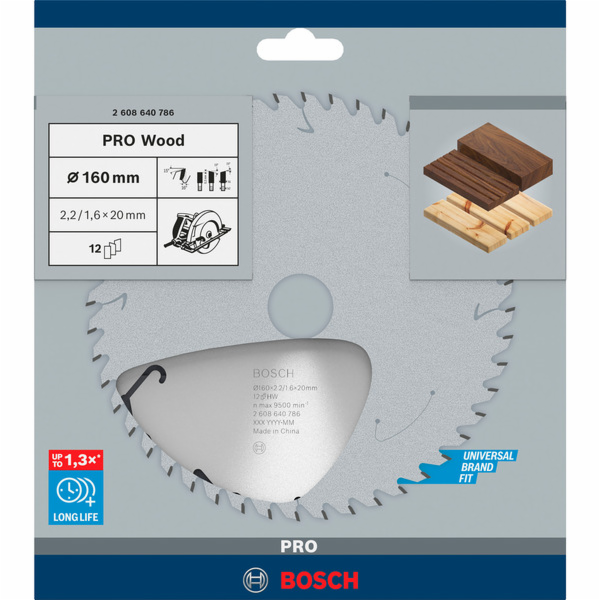 Pilový kotouč Bosch Speedline Wood, O 160mm, 12T