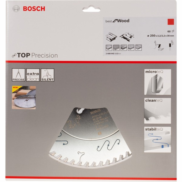 Pilový kotouč Bosch Best for Wood, O 250 mm, 60Z