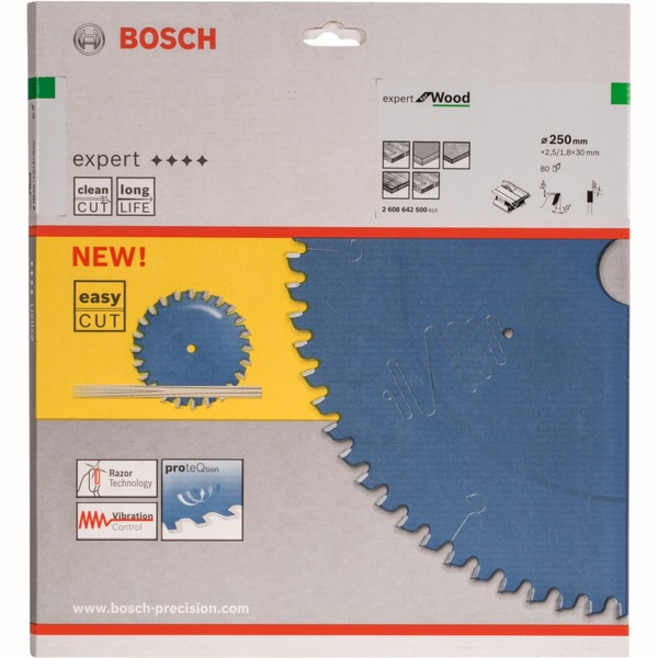 Pilový kotouč Bosch Expert for Wood, O 250mm, 80T