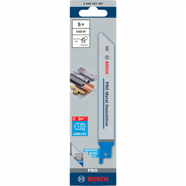 Přímočarý pilový kotouč Bosch S 925 VF Heavy for Metal, 5...