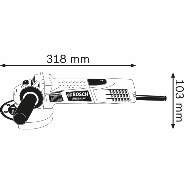 Malá úhlová bruska Bosch GWS 7-115 E Professional (720W; ...