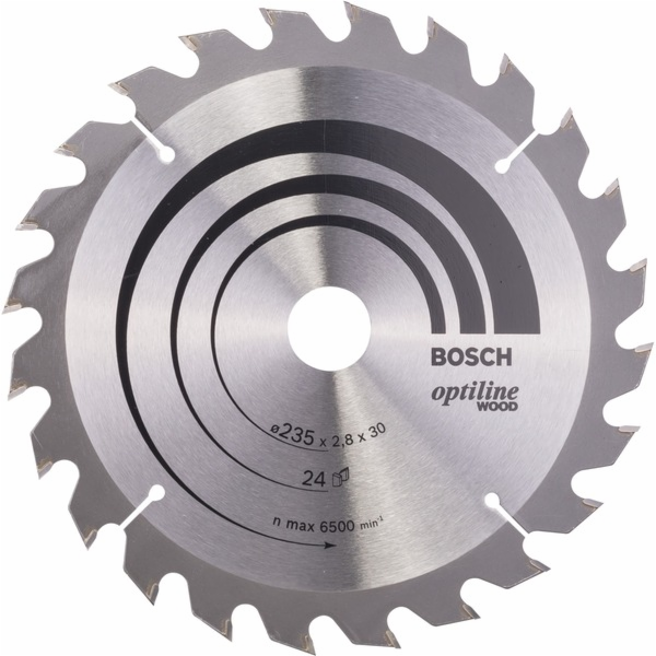 Pilový kotouč Bosch Optiline Wood, O 235mm, 24T