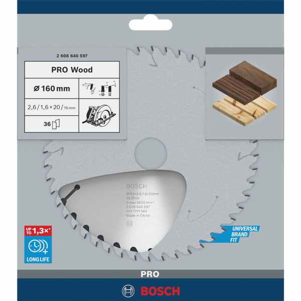 Bosch Powertools Kotouč do kotoučové pily PRO Wood, O 160...
