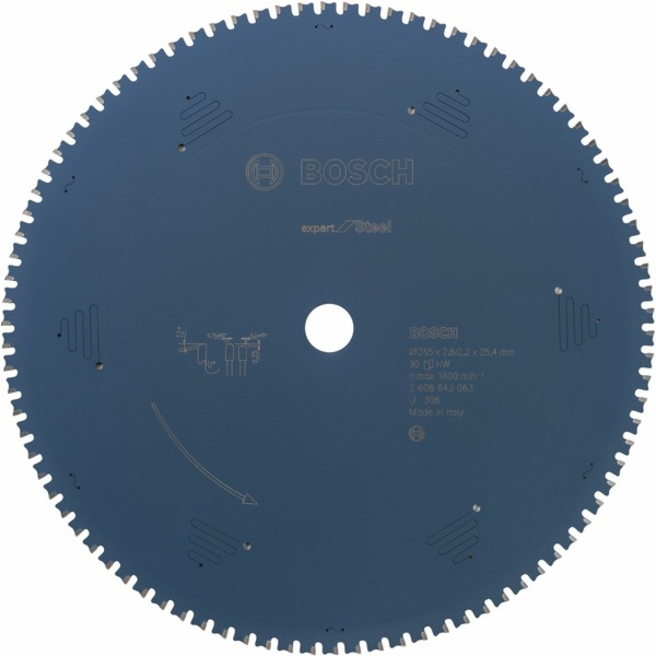 Pilový kotouč Bosch Expert for Steel, O 355mm, 90Z