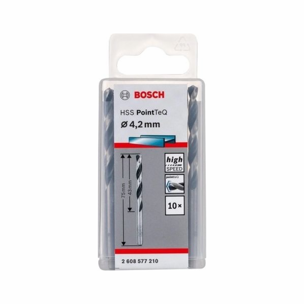HSS spirálový vrták Bosch PointTeQ, O 4,2 mm, 10 kusů