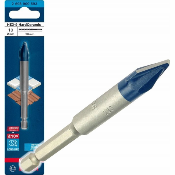 BOSCH Vrtačka Expert HEX-9 HardCeramic, O 10 mm (délka 90...