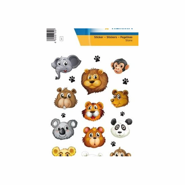 Herma Samolepky se zvířecími obličeji - 15397