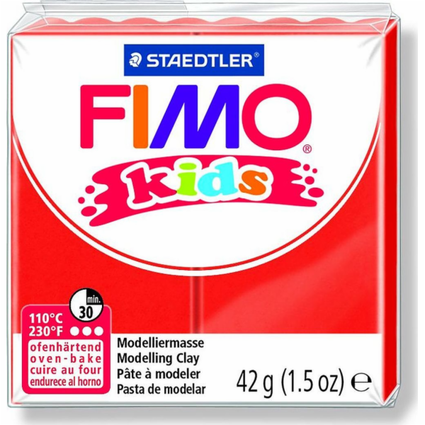 Fimo termosetická plastelína pro děti červená 42g