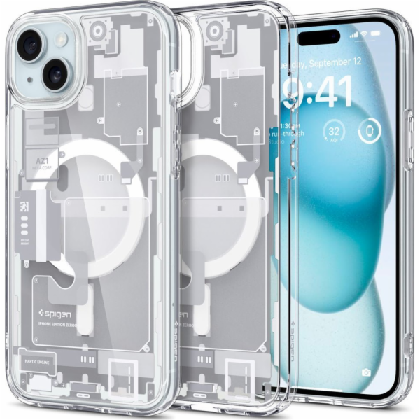 Spigen Ultra Hybrid MagSafe, zero one white - iPhone 15 Plus