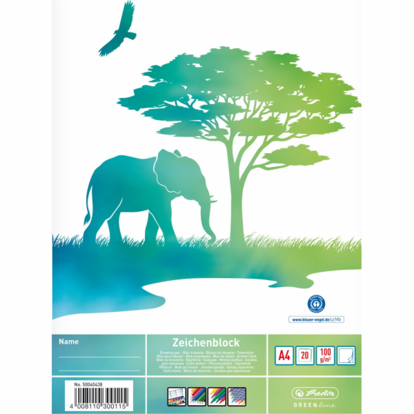 Herlitz kreslicí blok A4 GREENline Elephant 20 listů