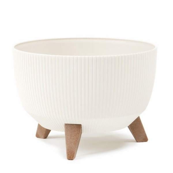 Květináč Lamela Roma 960-74, plast, O 40 cm, krém