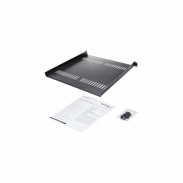 Startech 1U Vented Server Rack Cabinet Shelf, 16in Deep F...