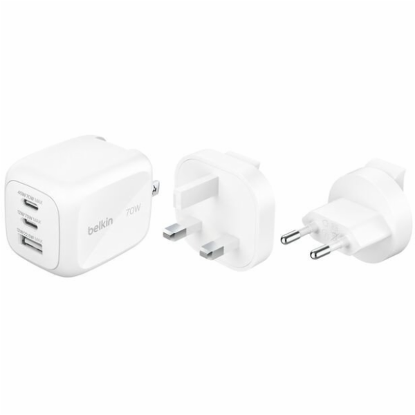 Belkin BOOST Charge 70W Charger  2xUSB-C PD 1xUSB-A wh.WC...