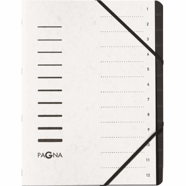 Pagna Folder 12 Fächer 1-12 weiß