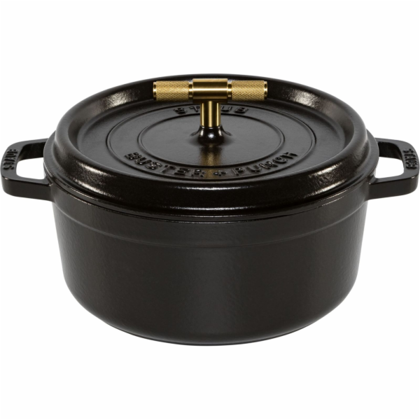 Staub La Cocotte Buster & Punch 24 cm round, Black, Cast ...