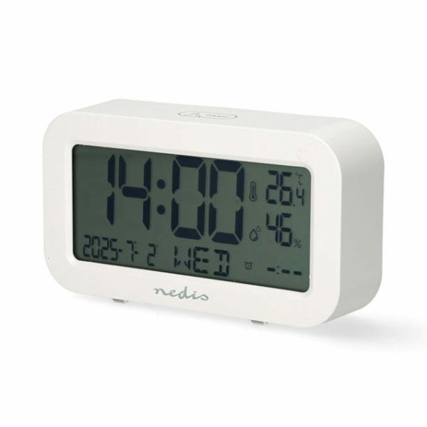 Nedis CLDK2005WT - Digitální Stolní Budík | LED | Podsvíc...