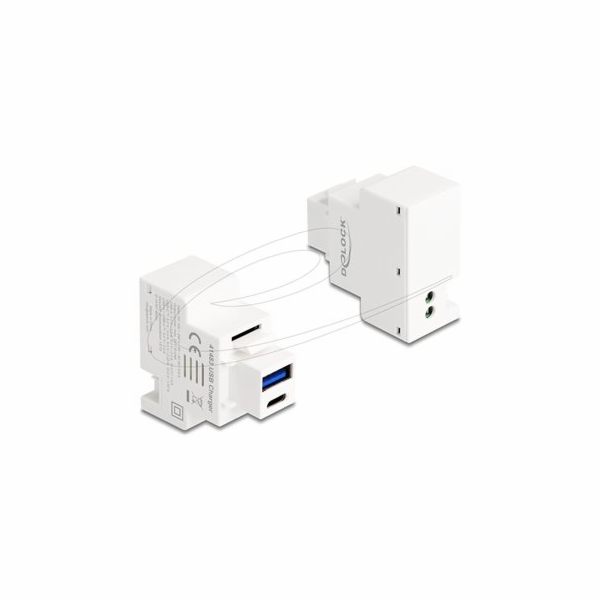 Delock - Zacvakávací modul (keystone) - PD 20 W - USB, US...