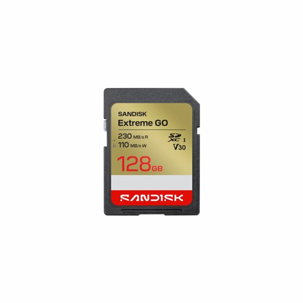 SanDisk Extreme Go - Pametová karta flash - 128 GB - Vide...