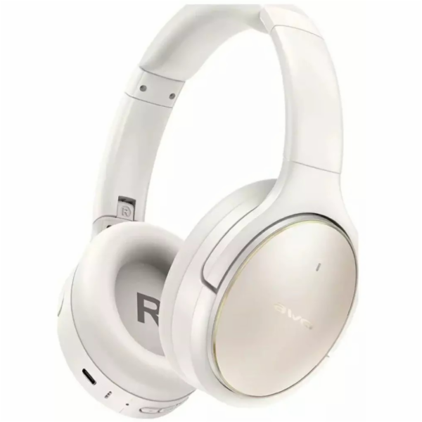 AWEI Sluchátka přes uši AT20 ANC ENC Bluetooth 6.0, bílá
