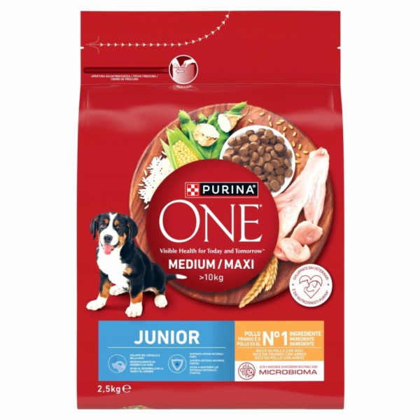 PURINA One Junior Medium/Maxi Rich in chicken with rice -...
