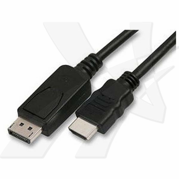 Video kabel DisplayPort samec - HDMI sam