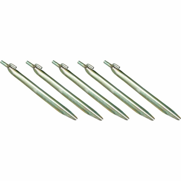 High Peak Stahl-Zelthering mit Haken, 6 Stück (24cm)
